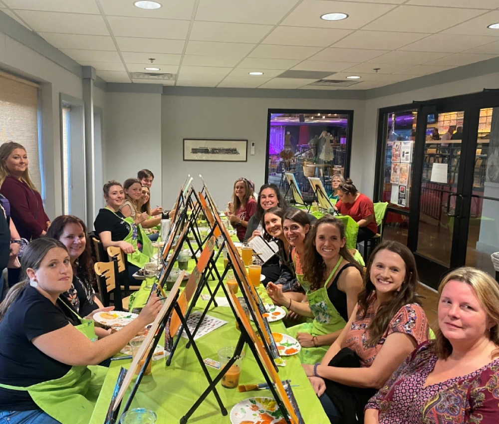 fundraising event at a group painting event
